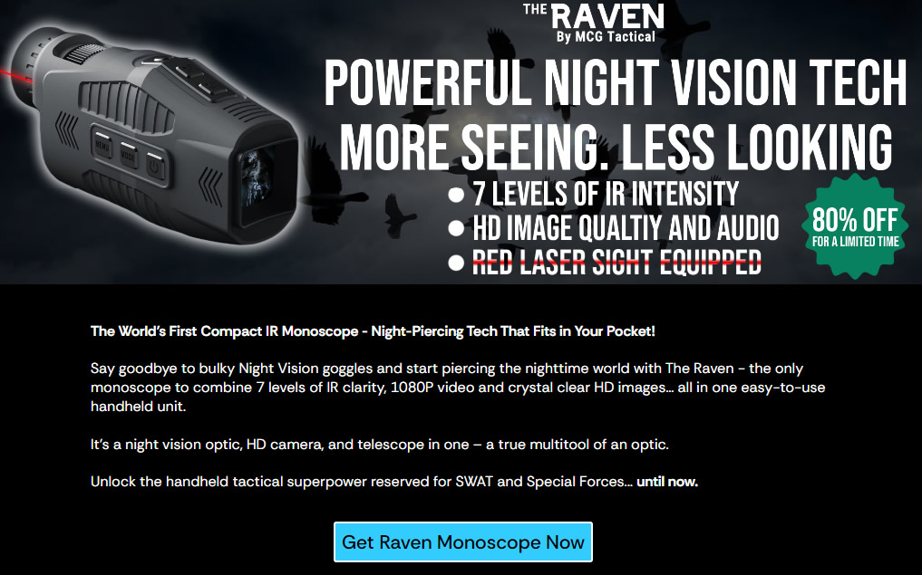 MCG Tactical Raven Night Vision Monoscope/Monocular Review | Top Reviews Inside